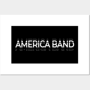 America Band Kinetic Typography Posters and Art